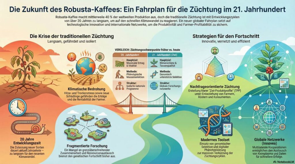 Infografik über die Zukunft des Robusta-Kaffees.